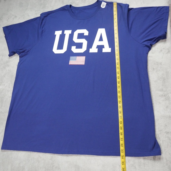USA Patriotic American Flag Mens 3XLT Blue Crewneck Short Sleeve Casual T-Shirt - Picture 9 of 12